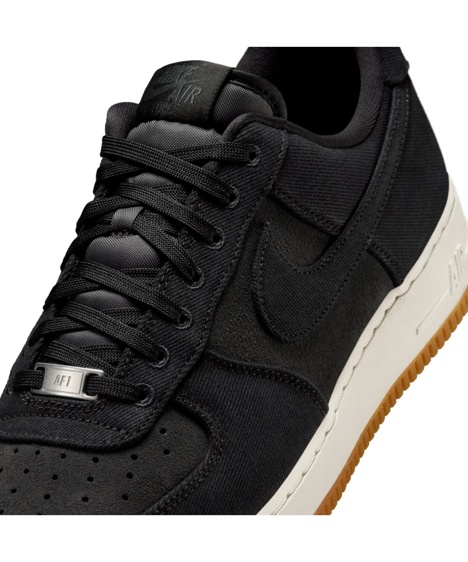 Мужские кроссовки NIKE AIR FORCE 1 '07 LV8 DENIM чёрные — фото 4