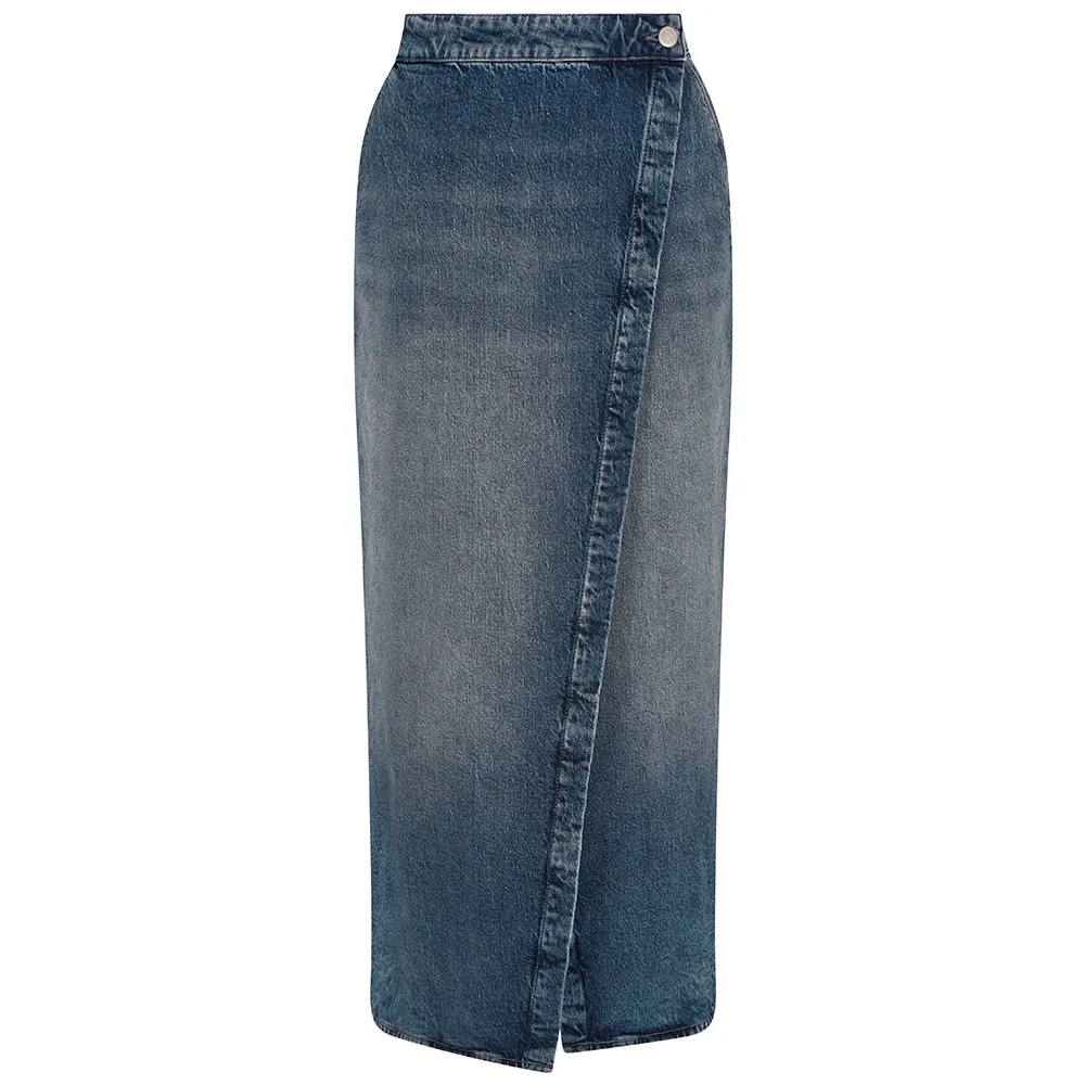 

Юбка Armani Exchange XW001190_AF12871 midi skirt, синий