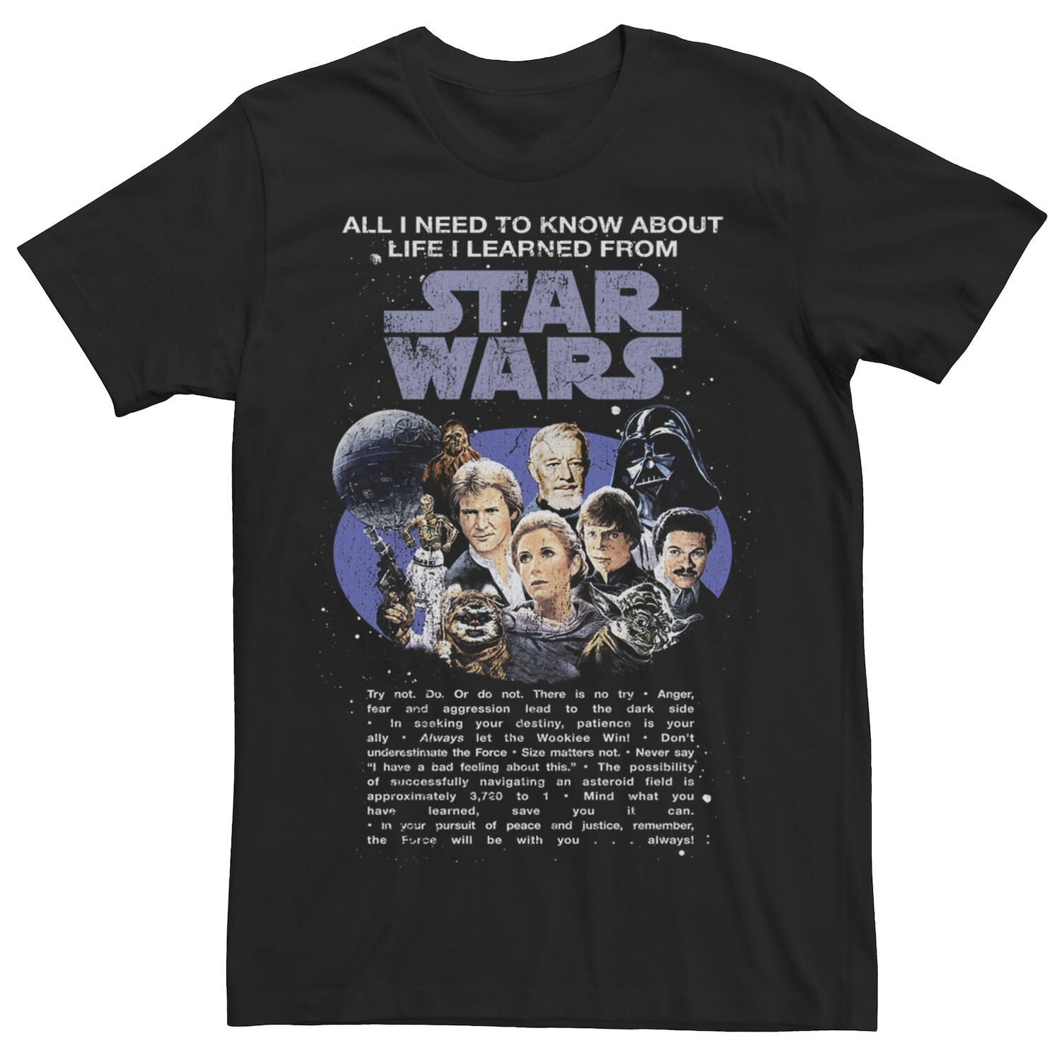

Мужская винтажная футболка с плакатом All I Need Is You Star Wars