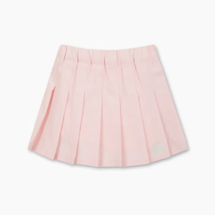 Детская плиссированная юбка Seersucker розового цвета от Benetton Kids