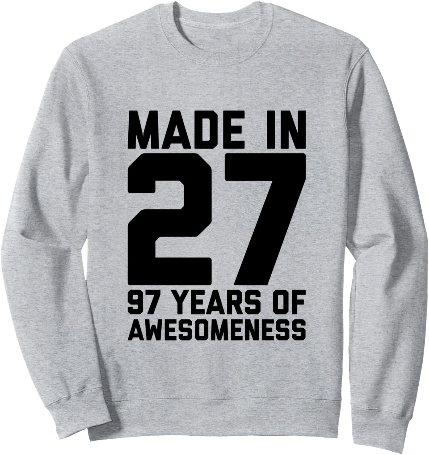 

Толстовка к 97-летию, подарок на 97-летие для мужчин и женщин, толстовка для дедушки Birthday 97Th Gift Grandad Grandma Happy Designs, серый