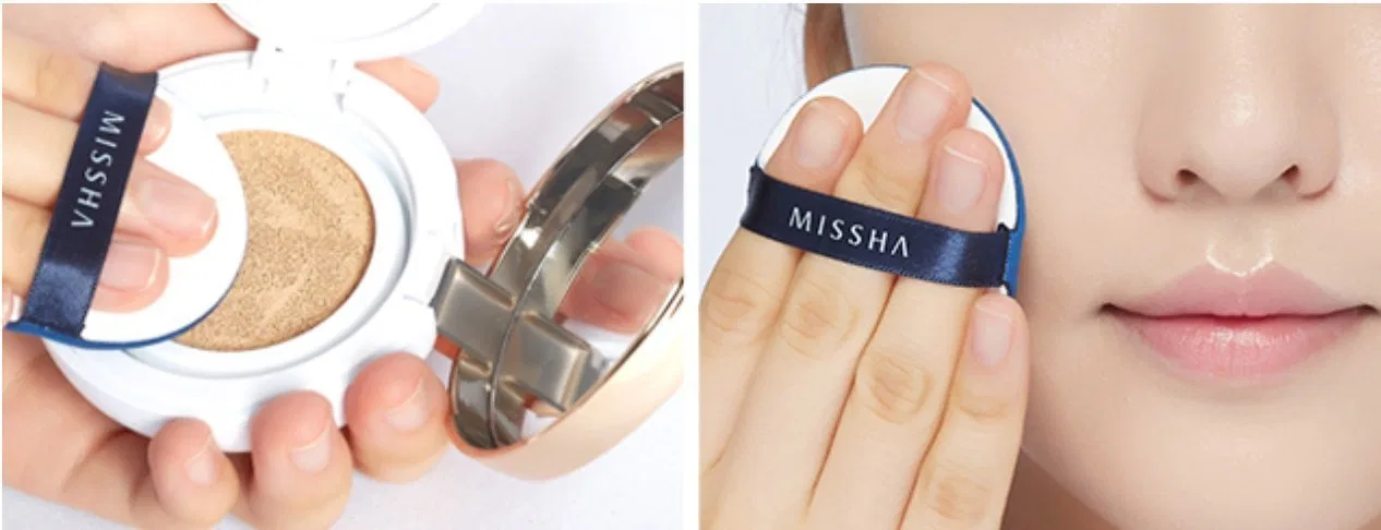 Увлажняющая кушон-основа «Magic Cushion Moist Up SPF50+/PA+++ No.21» от Missha Missha, # 21 Cream — фото 4