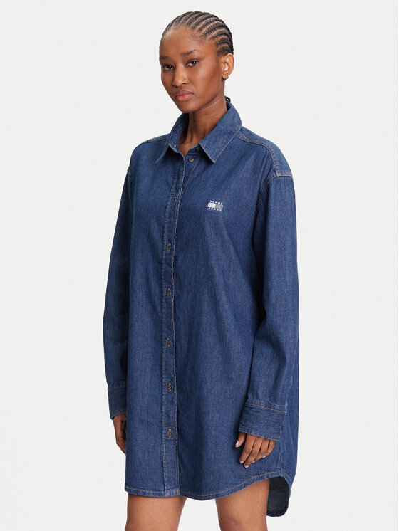 

Джинсовое платье свободного кроя DW0DW21420 Tommy Jeans, синий