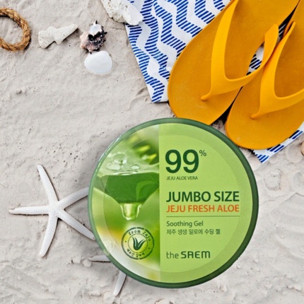 

Успокаивающий гель SAEM JEJU 99% Fresh Aloe Vera, большой размер 16,90 жидких унций (500 мл) The Saem
