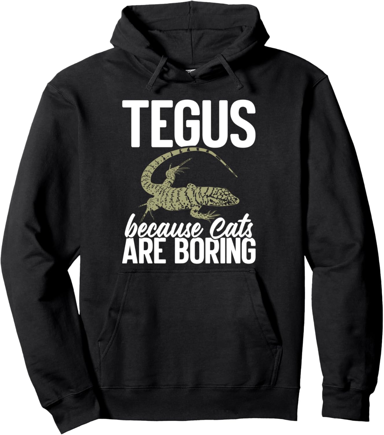 

Толстовка с изображением плюшевой ящерицы тегу для владельцев тегу, черная Tegu Clothes & Lizard Owner Accessories