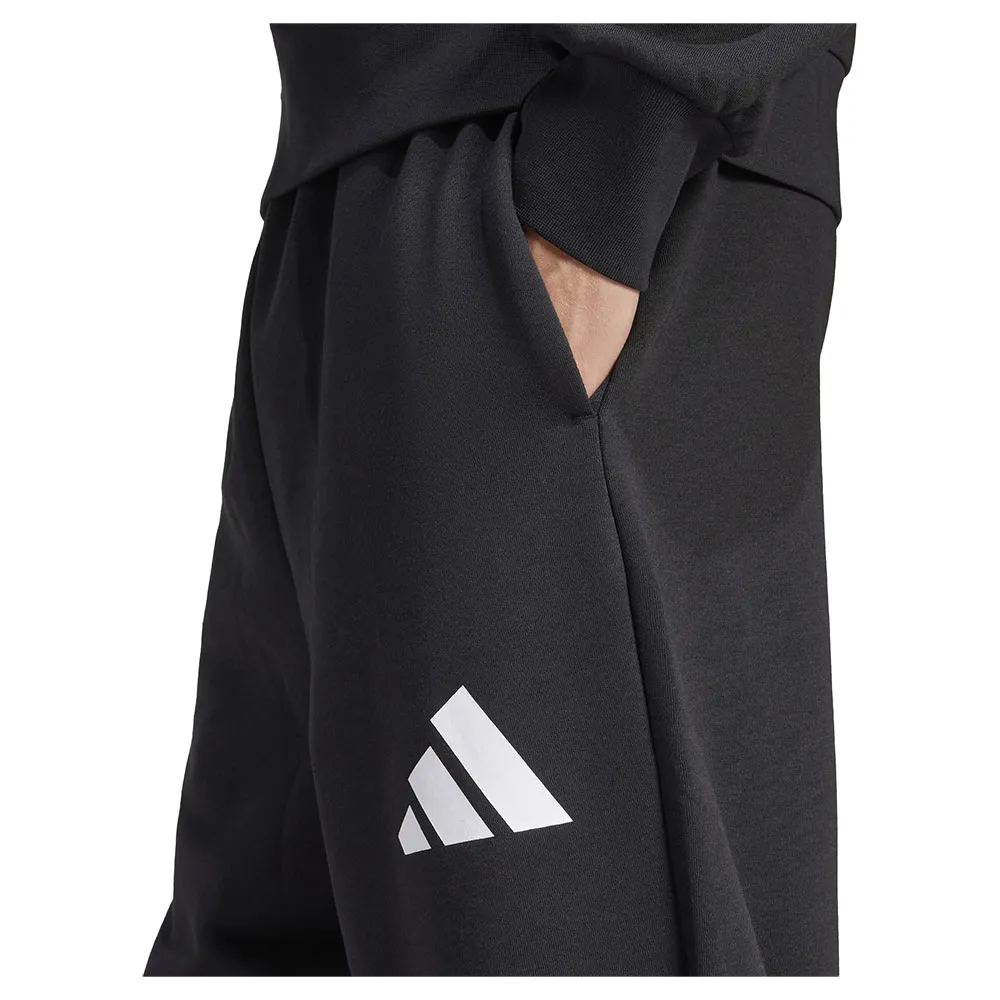 Джоггеры adidas Essentials Wide Leg 3 Bar Logo, черный — фото 4