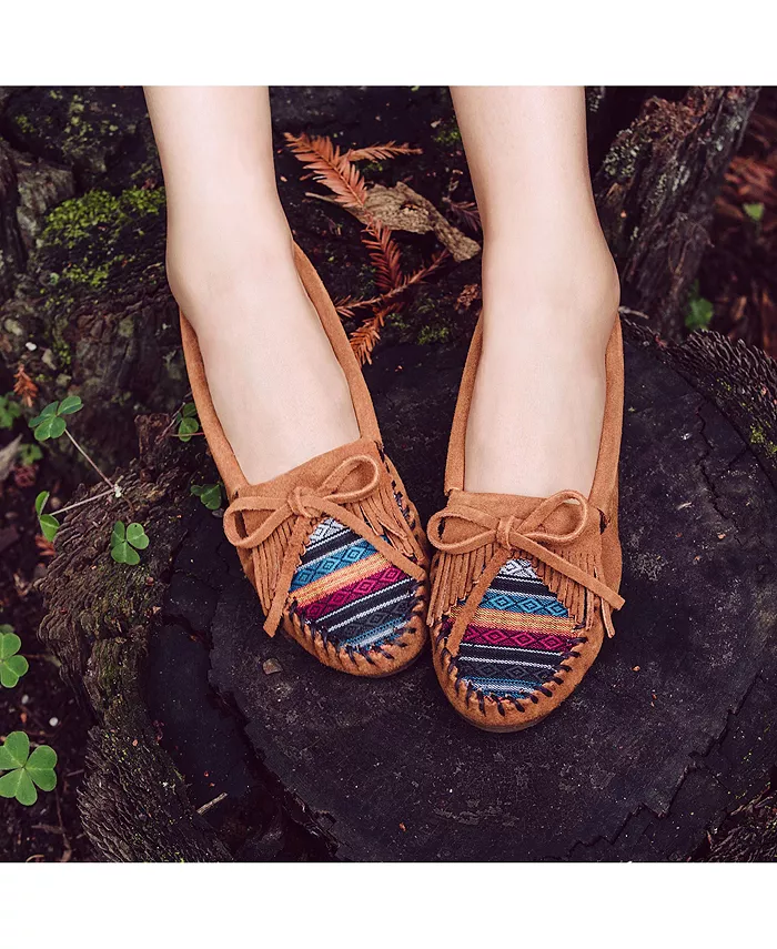 Женские мокасины Kilty с жесткой подошвой Minnetonka, коричневый — фото 3