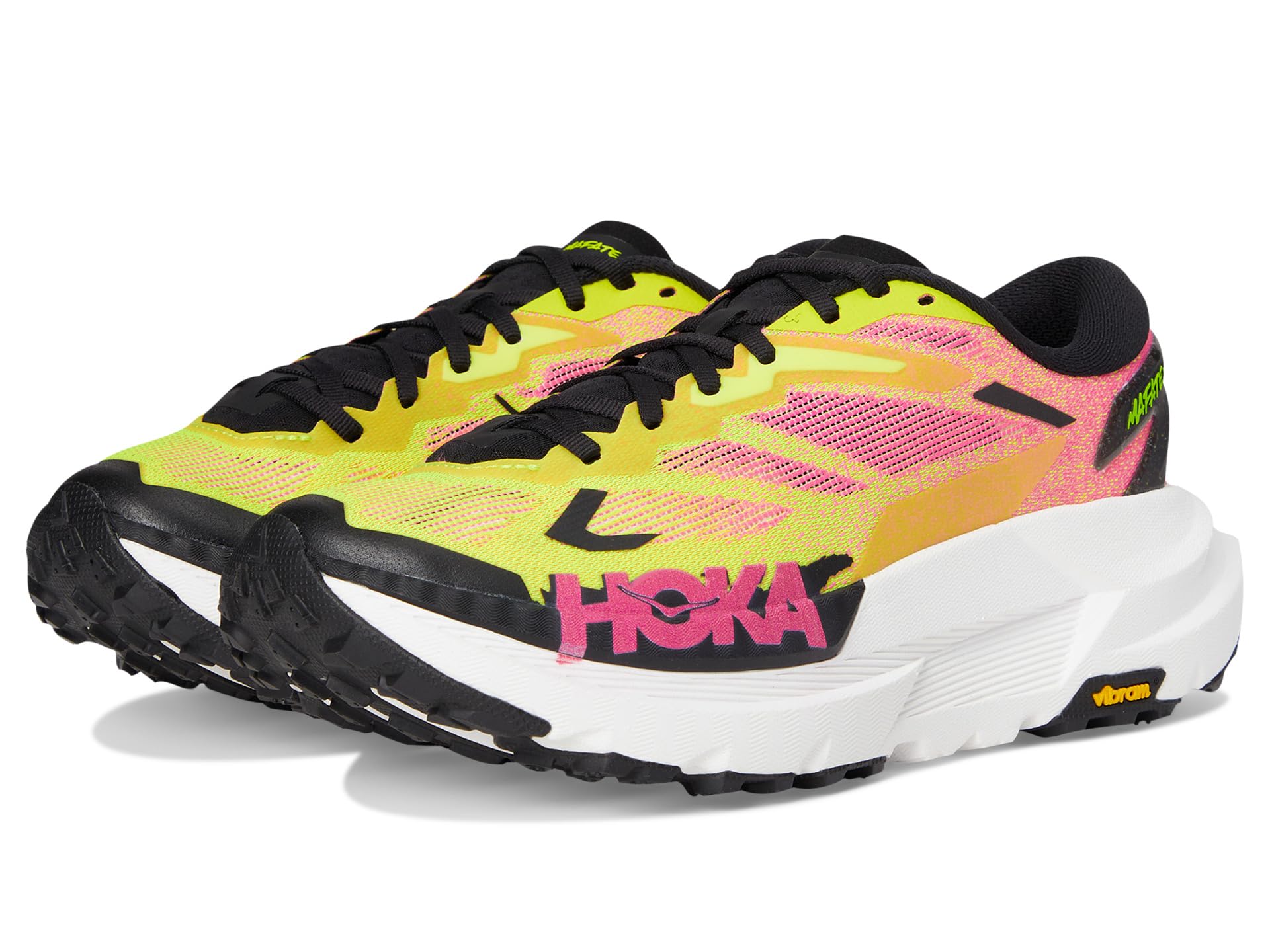 Кроссовки Hoka Mafate X, цвет Neon Hoka Citrus/Neon Rose