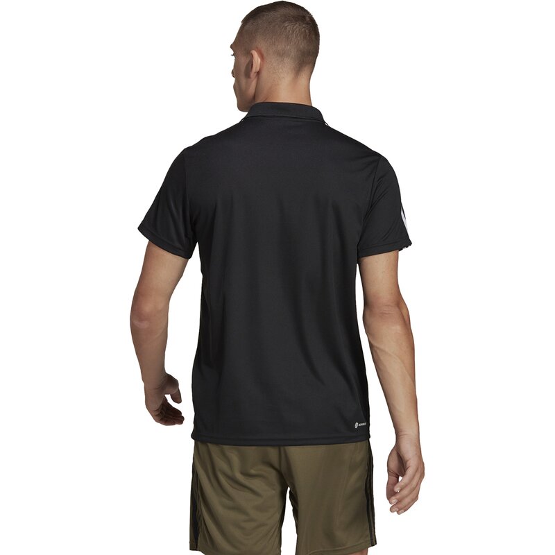 Тренировочный комплект Polo Train Essentials из пике с 3 полосками Adidas, черный — фото 3