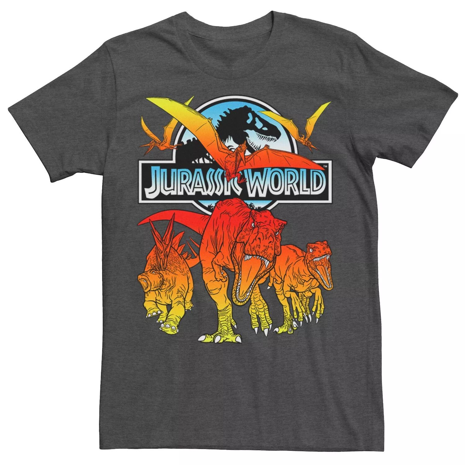 

Мужская футболка Jurassic World Two Dino Charging Comic Pop Licensed Character