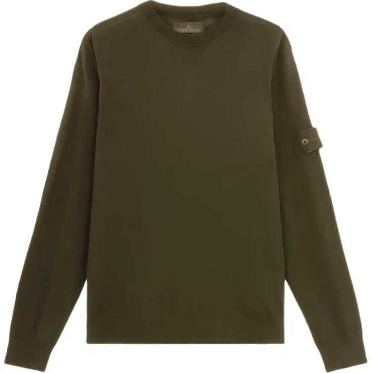 Свитер с патчем Stone Island Army Green