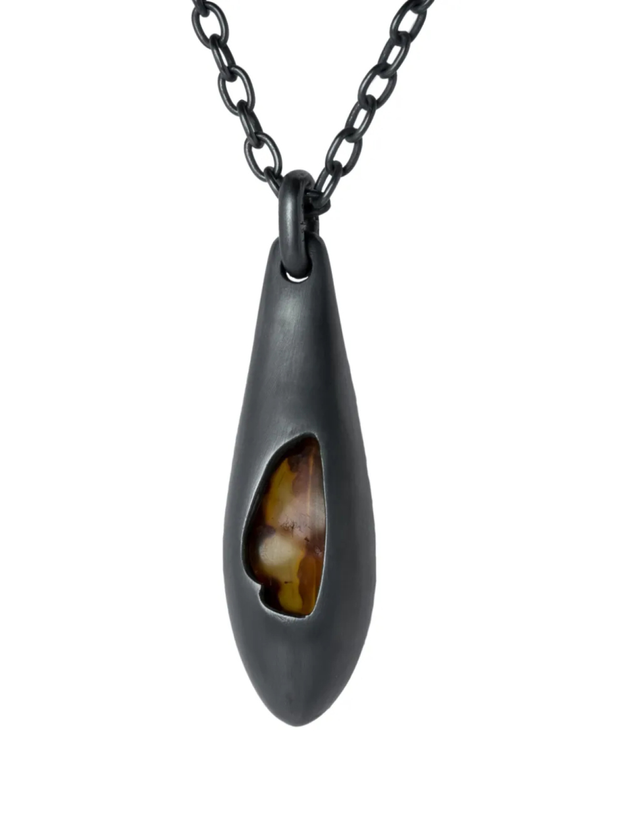 

Ожерелье Parts of Four sterling silver Chrysalis amber necklace, черный