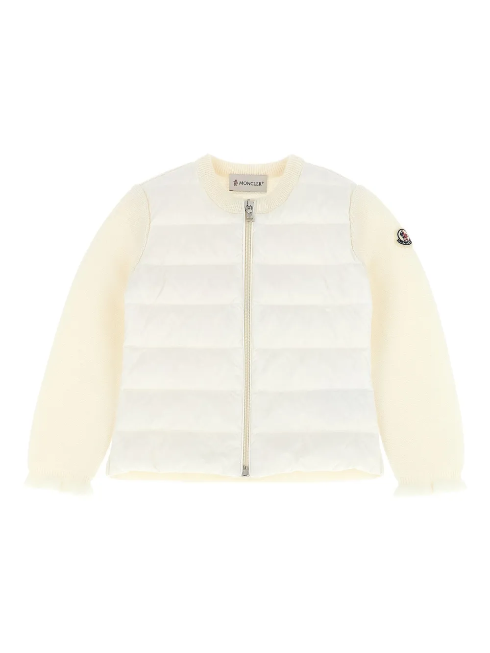 

Пуховик из смесовой шерсти Moncler Enfant, белый