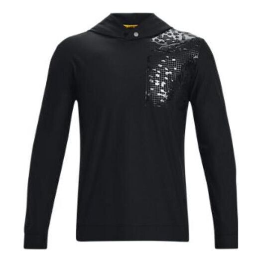 

Толстовка curry hooded golf shirt 'black' Under Armour, черный