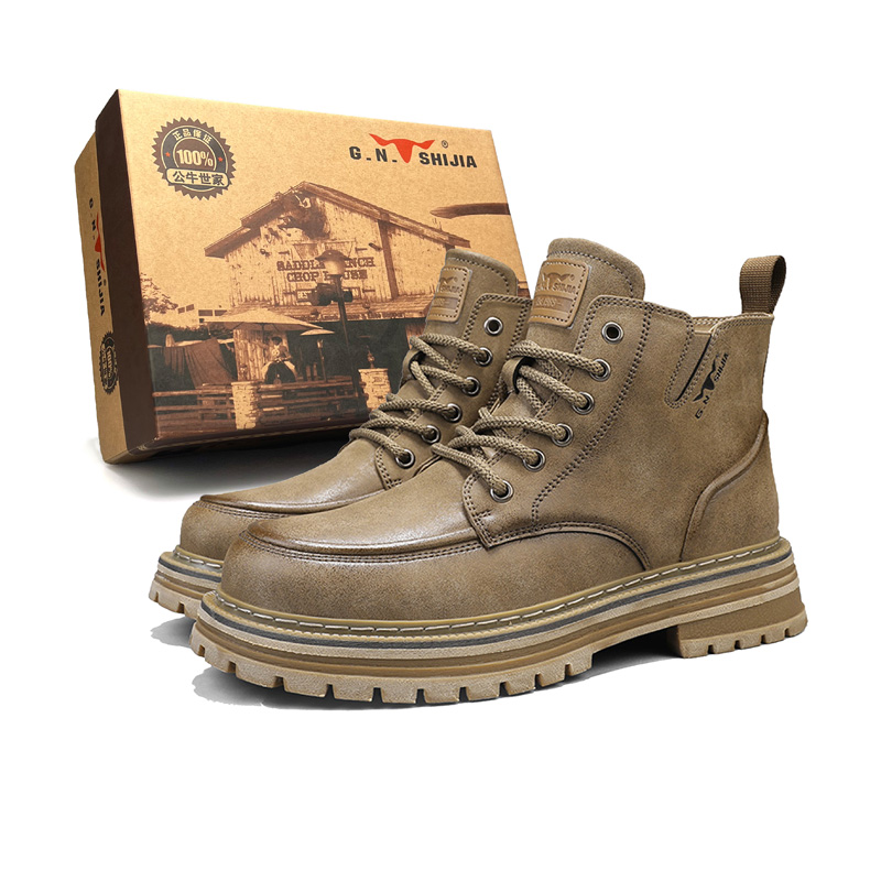 

Короткие мужские ботинки Martin Box Short 5CM G.N.SHIJIA, Wheat