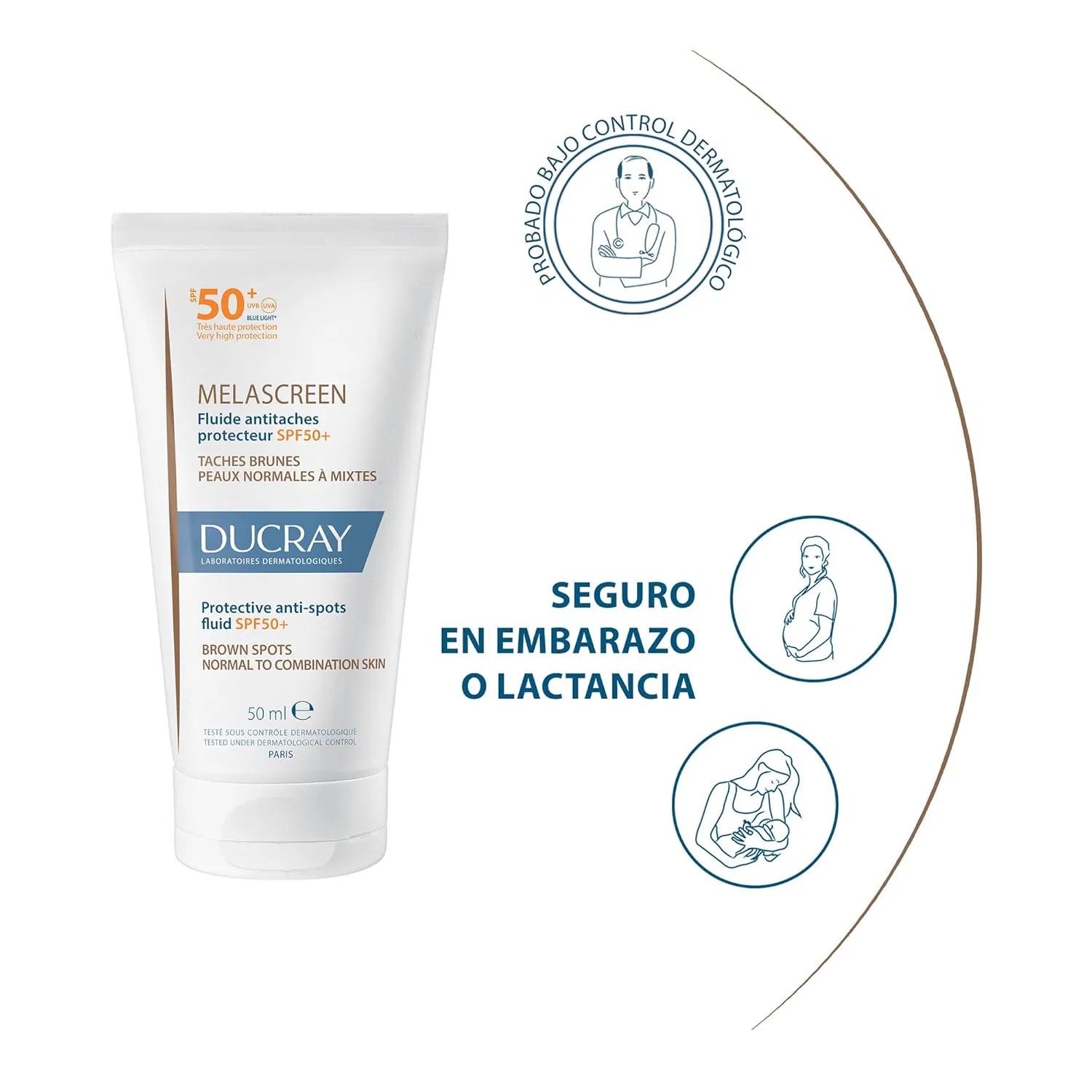 Защитный флюид Ducray Melascreen Protective Fluid SPF 50+, 50 мл Ducray — фото 2