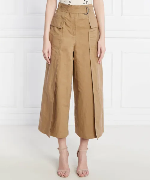 

Брюки пиниде Flare fit Weekend Maxmara, бежевый