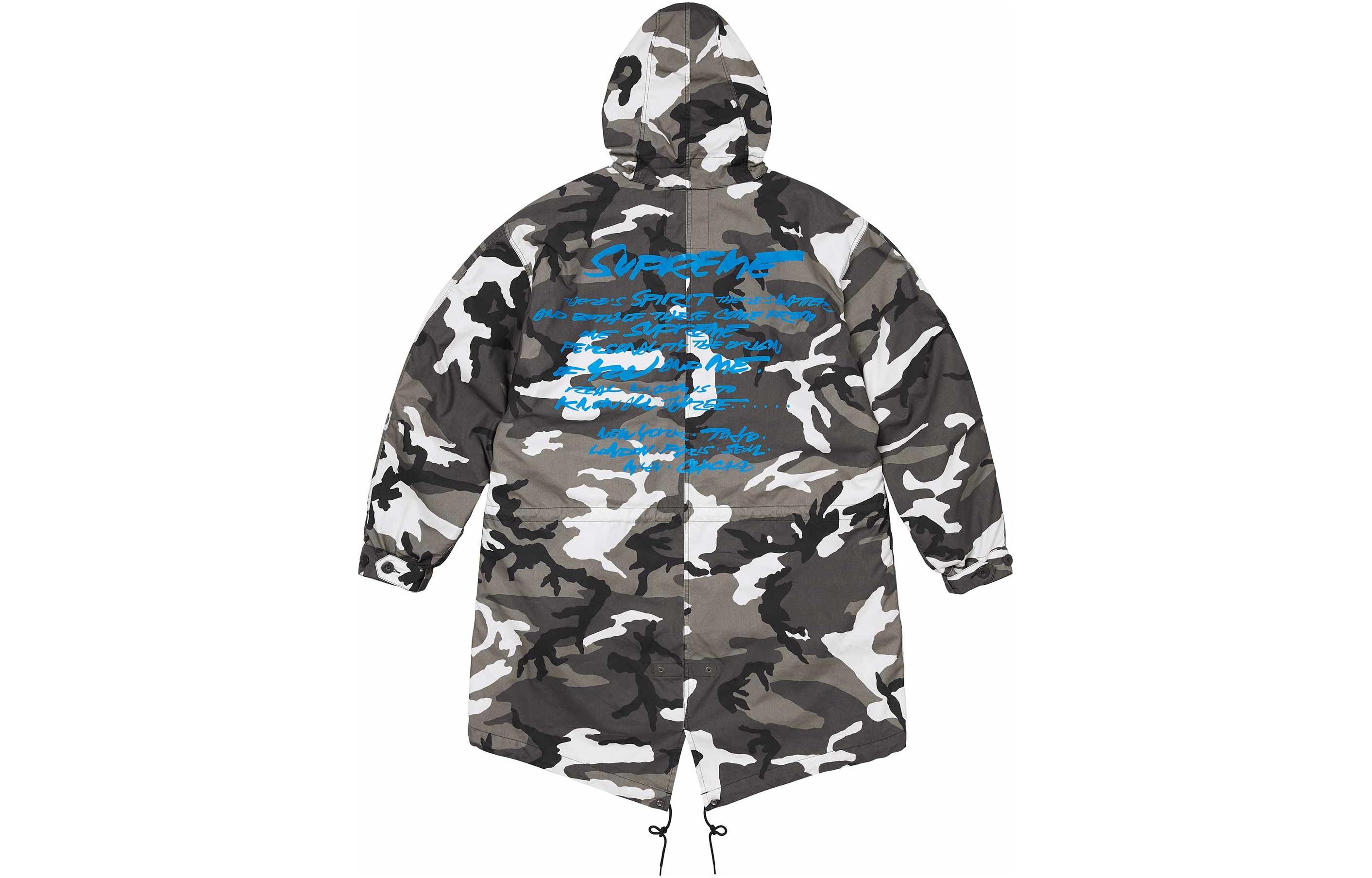 Supreme Футуристическая парка с рыбий хвост, Snow Camouflage/Snow Camo — фото 4