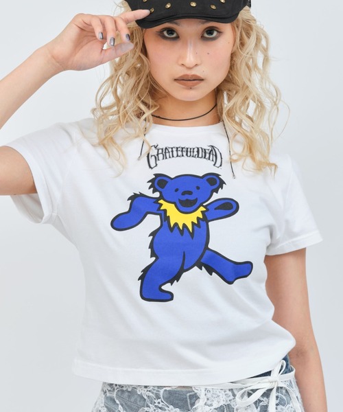 

Мини-футболка, принт Grateful Dead, бренд atmos, розовый цвет