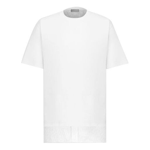 

Футболка men's fw21 solid color alphabet jacquard short sleeve white t-shirt Dior, белый