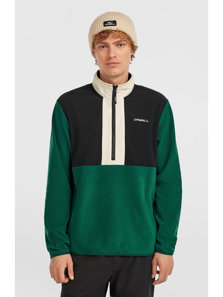 

O'Neill Флисовый пуловер зелено-черно-бежевого цвета