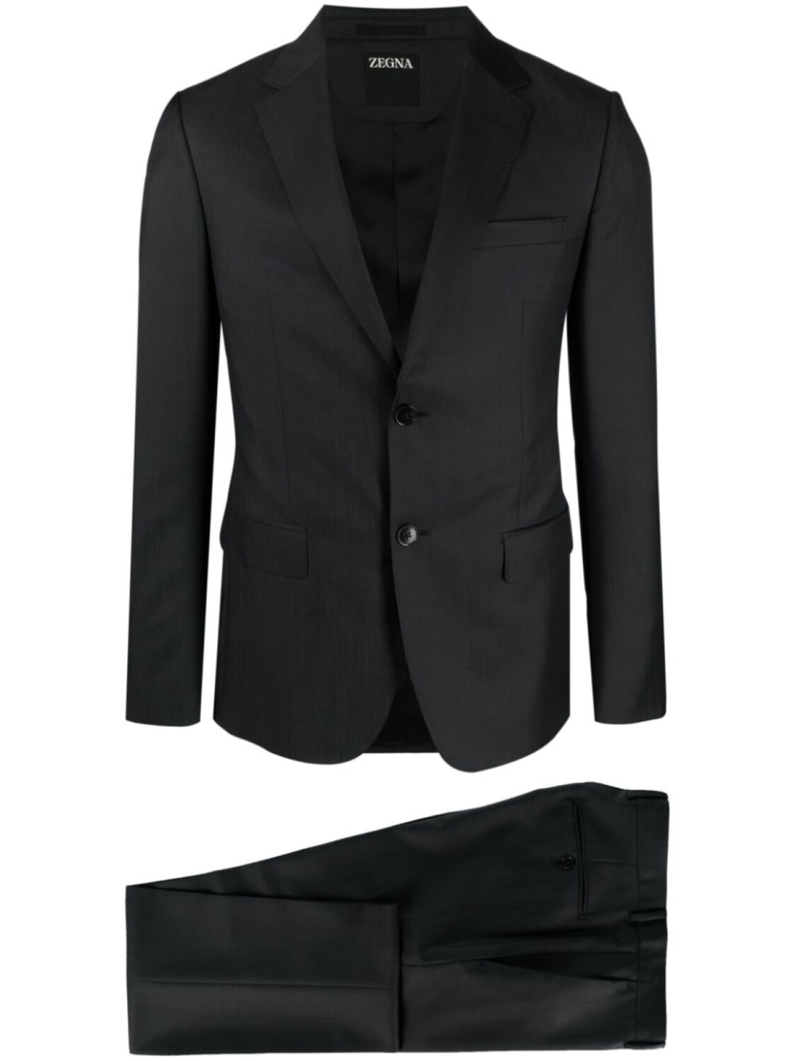 

Zegna костюм с однобортным пиджаком, серый