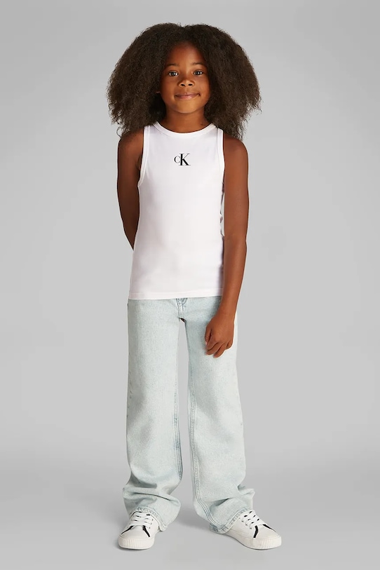 

Детский топ Calvin Klein Jeans, белый