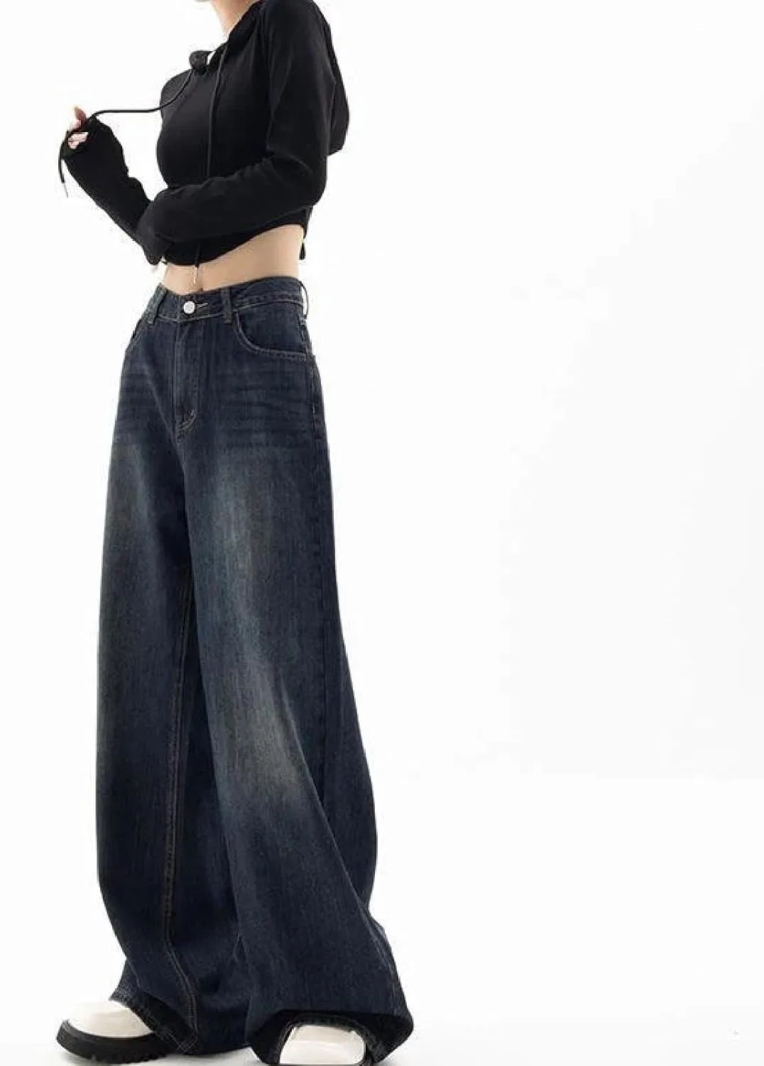 Джинсы свободные Retro Street Style, Gray9 — фото 3