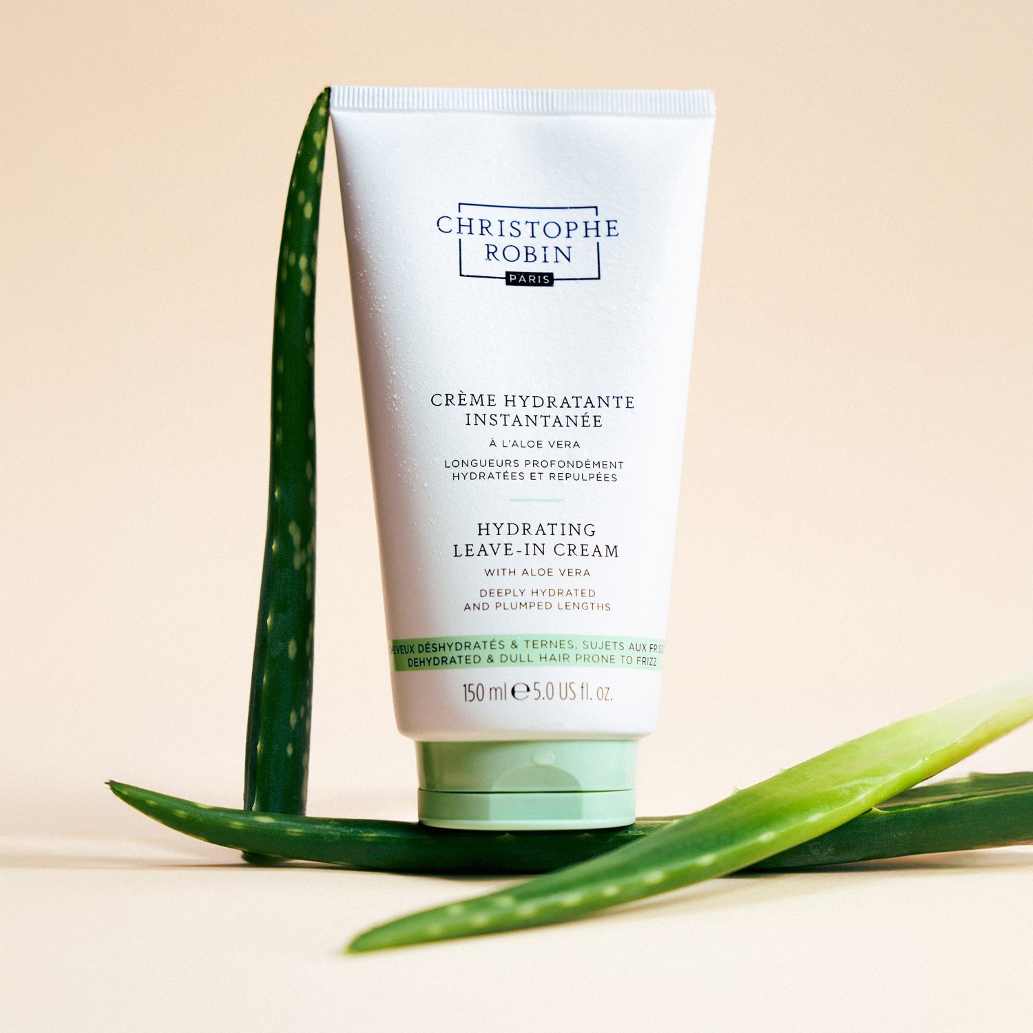 Крем для волос hydrating leave-in-cream with aloe vera Christophe Robin, объем 200 мл — фото 3