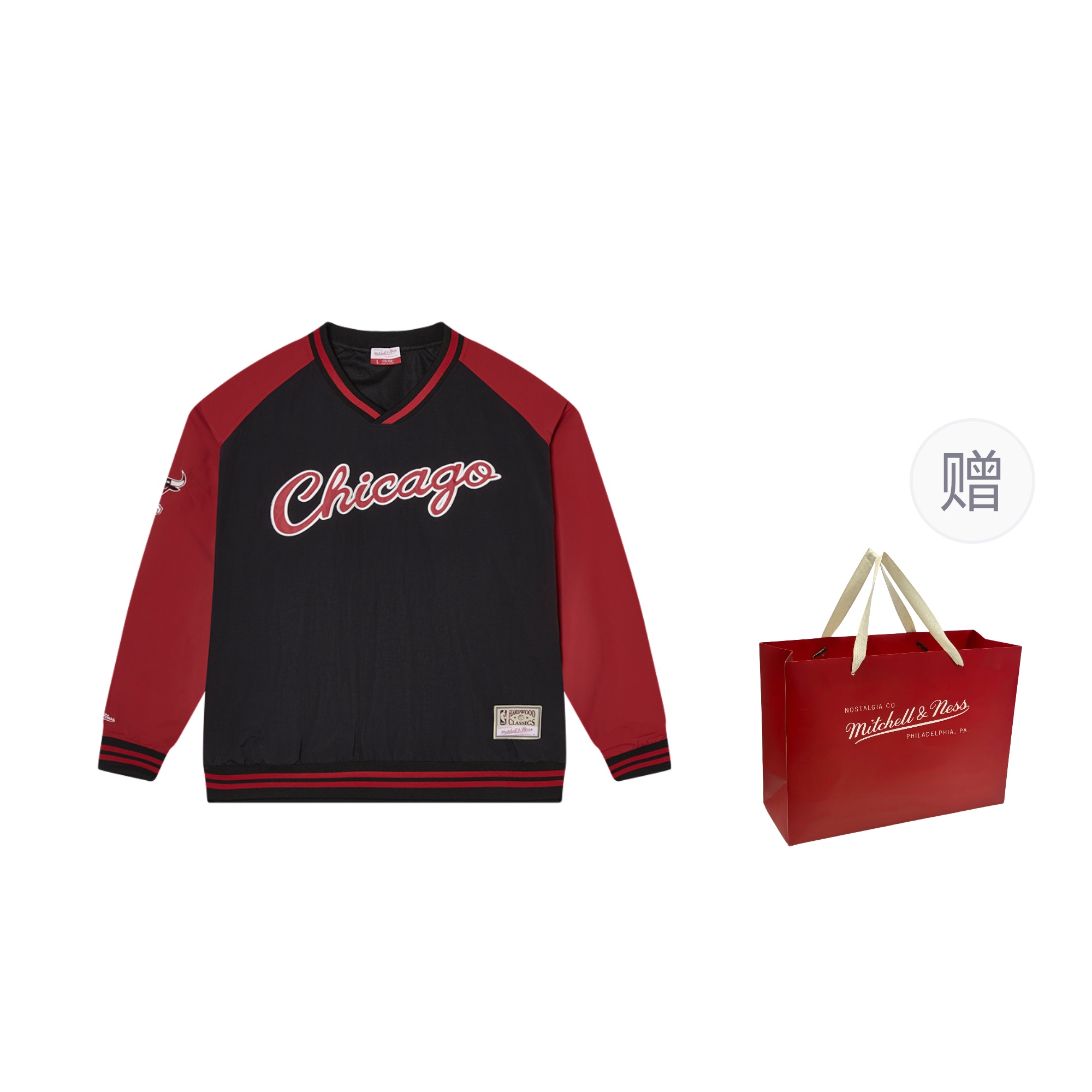 

Mitchell Ness Куртка Mitchell & Ness x NBA унисекс Bulls Warriors Lakers, Black Chicago Bulls (with Shopping Bag)