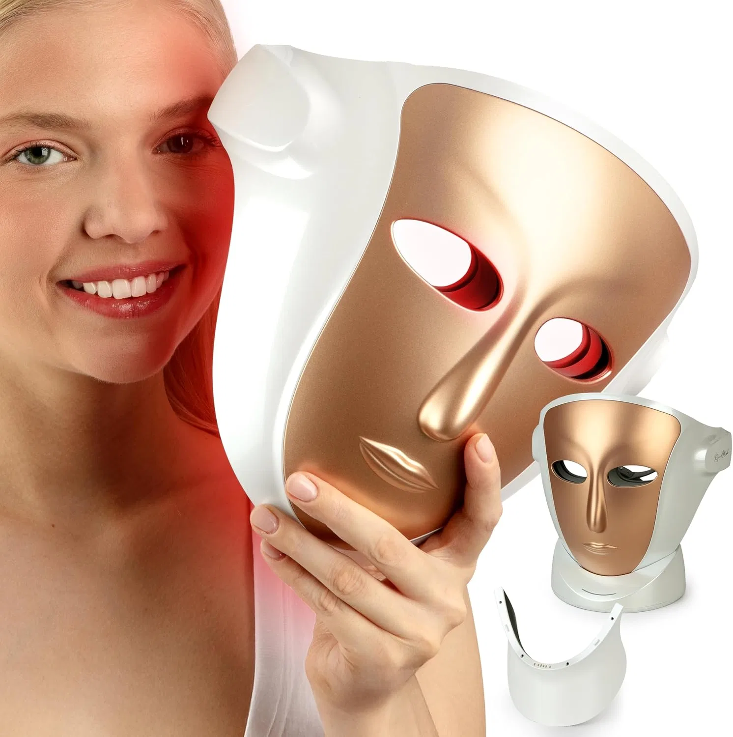 LED-маска для лица и шеи с красным светом Rejuvmask, 1 шт