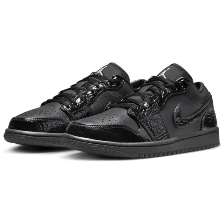 Кроссовки Air Jordan 1 Vintage Basketball Shoes Women's Low-top Black, черный — фото 3