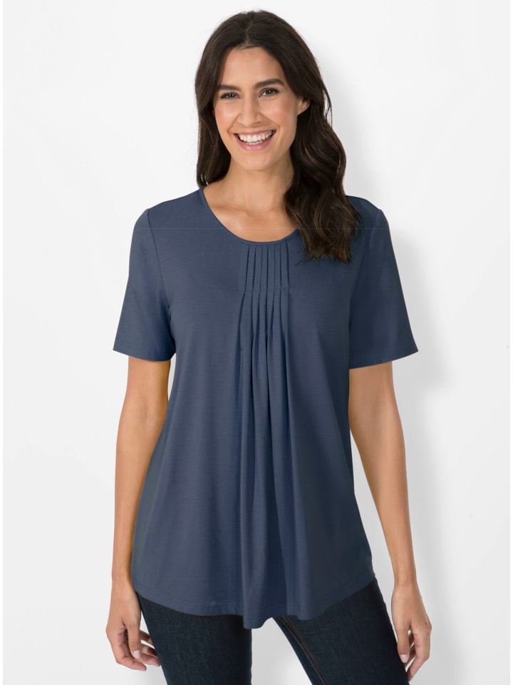 

Рубашка с круглым вырезом дымчато-синего цвета WITT WEIDEN