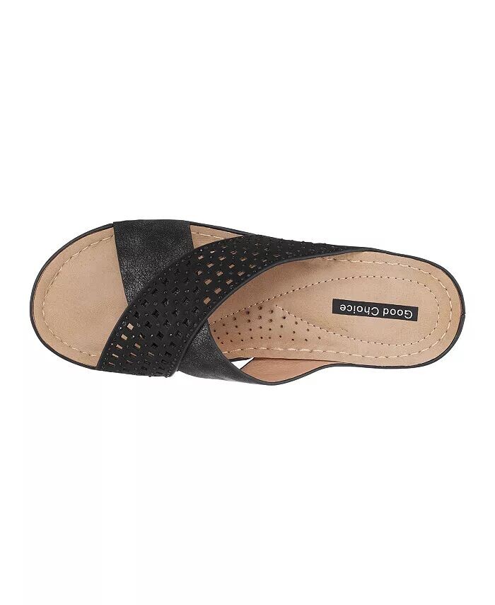 Женские босоножки Isabella на танкетке GC Shoes, черный — фото 4