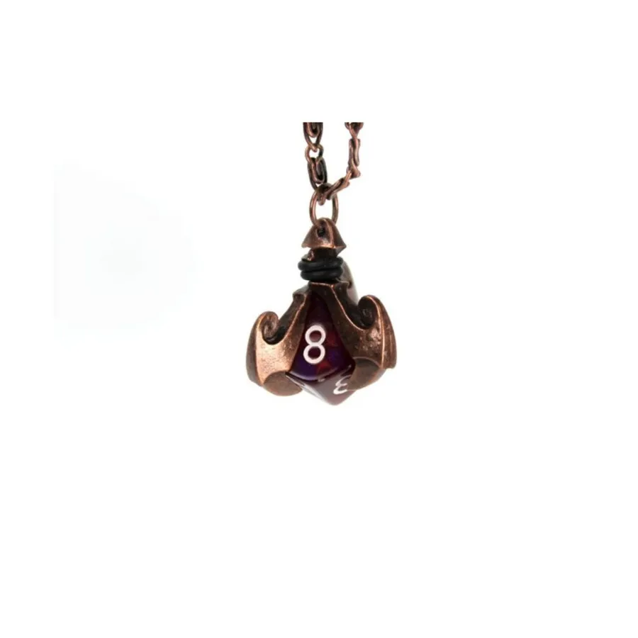 

Подвеска d10 с отделкой старой меди, Dice Jewelry - Necklaces (Chessex)