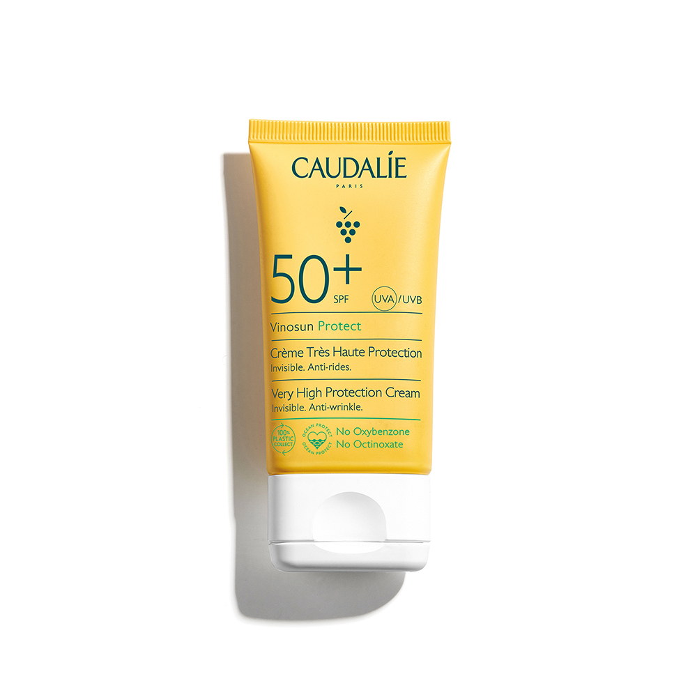 

Солнцезащитный крем для лица с SPF50+ vinosun protect very high protection cream spf50+ Caudalie, 50 мл