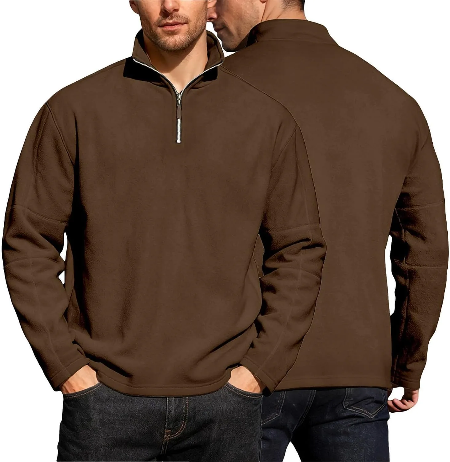 

Мужской свитер с четвертью молнии Slim Fit