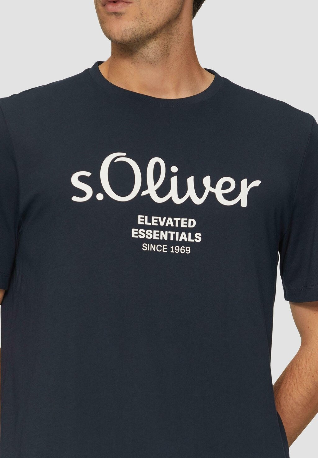 

Футболка с принтом LOGO s.Oliver, темно-синий