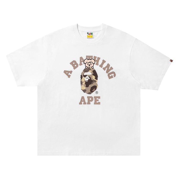 

Футболка BAPE x Stray Kids PuppyM College Tee, белый