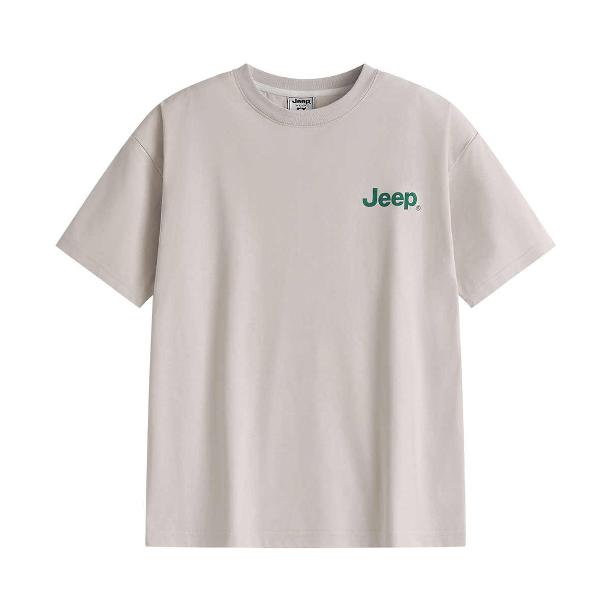 

Футболка Casual Fashion Versatile Cotton 2025 для подростков Jeep, бежевый серый