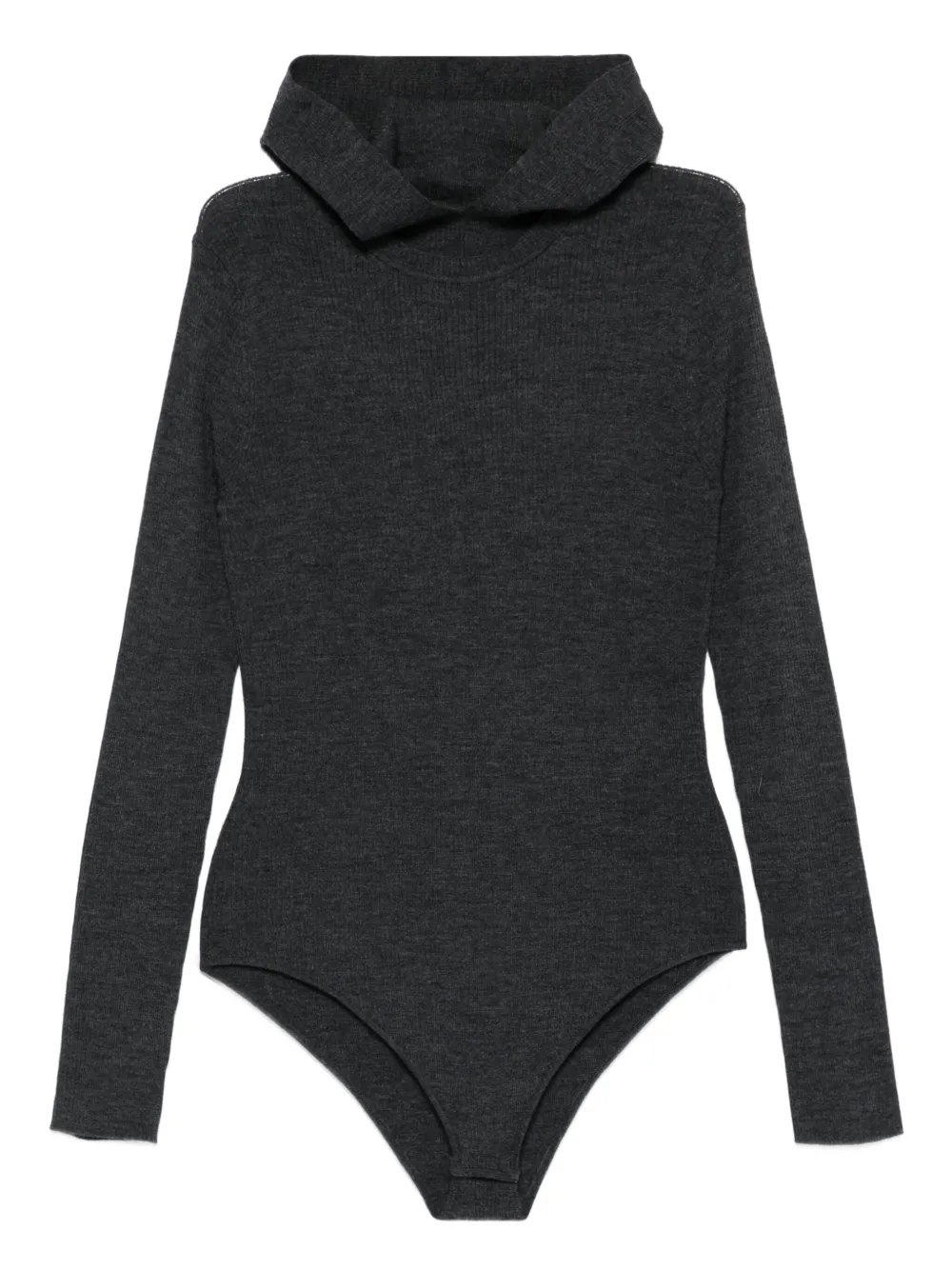 

Боди с капюшоном и ребристой фактурой P.A.R.O.S.H., серый