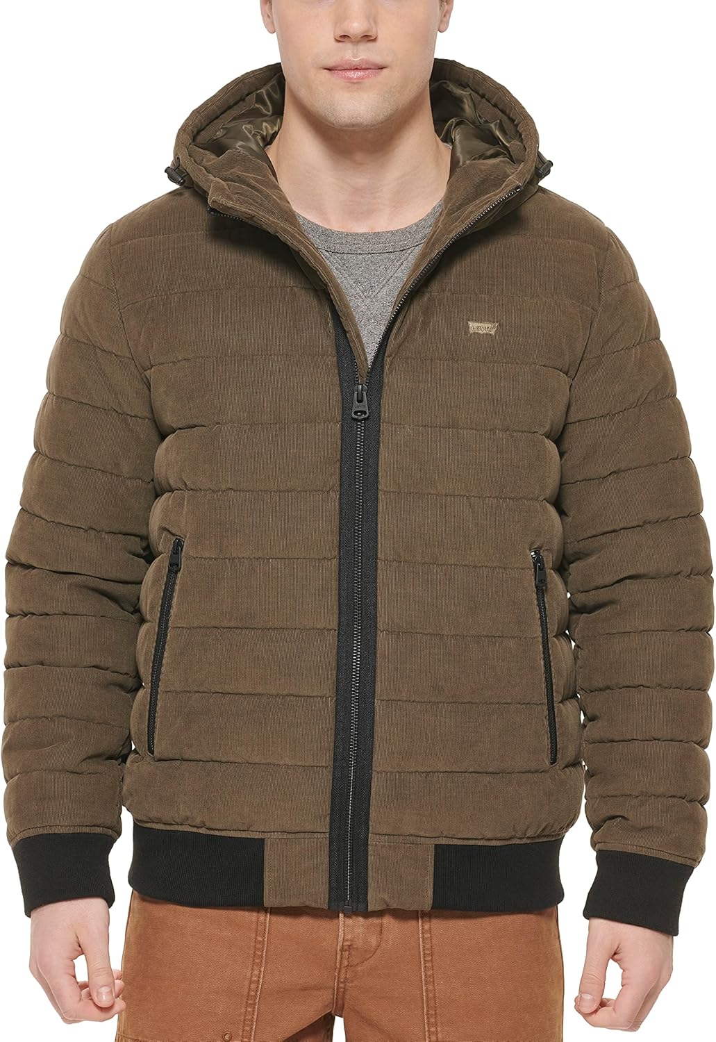 

Мужская стеганая куртка-бомбер Levi's, Goldenrod Corduroy