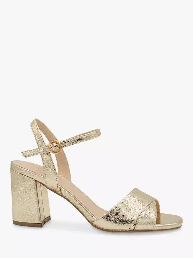 

Сандалии Paradox London Itzy Shimmer High Block, цвет champagne