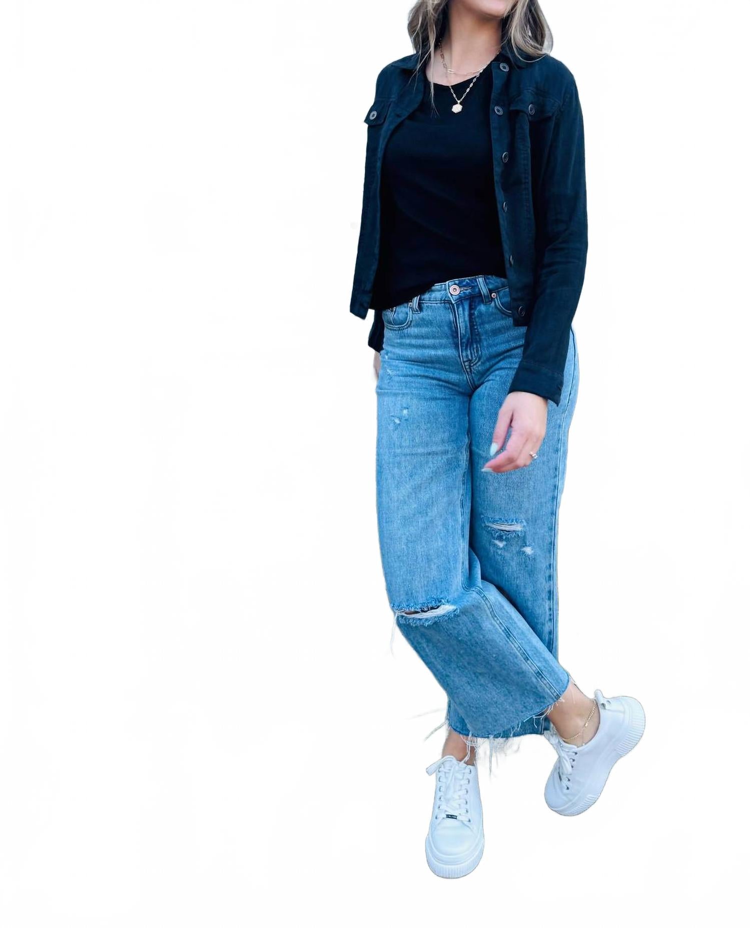 

Куртка Jean Trucker в черном цвете Michael Stars