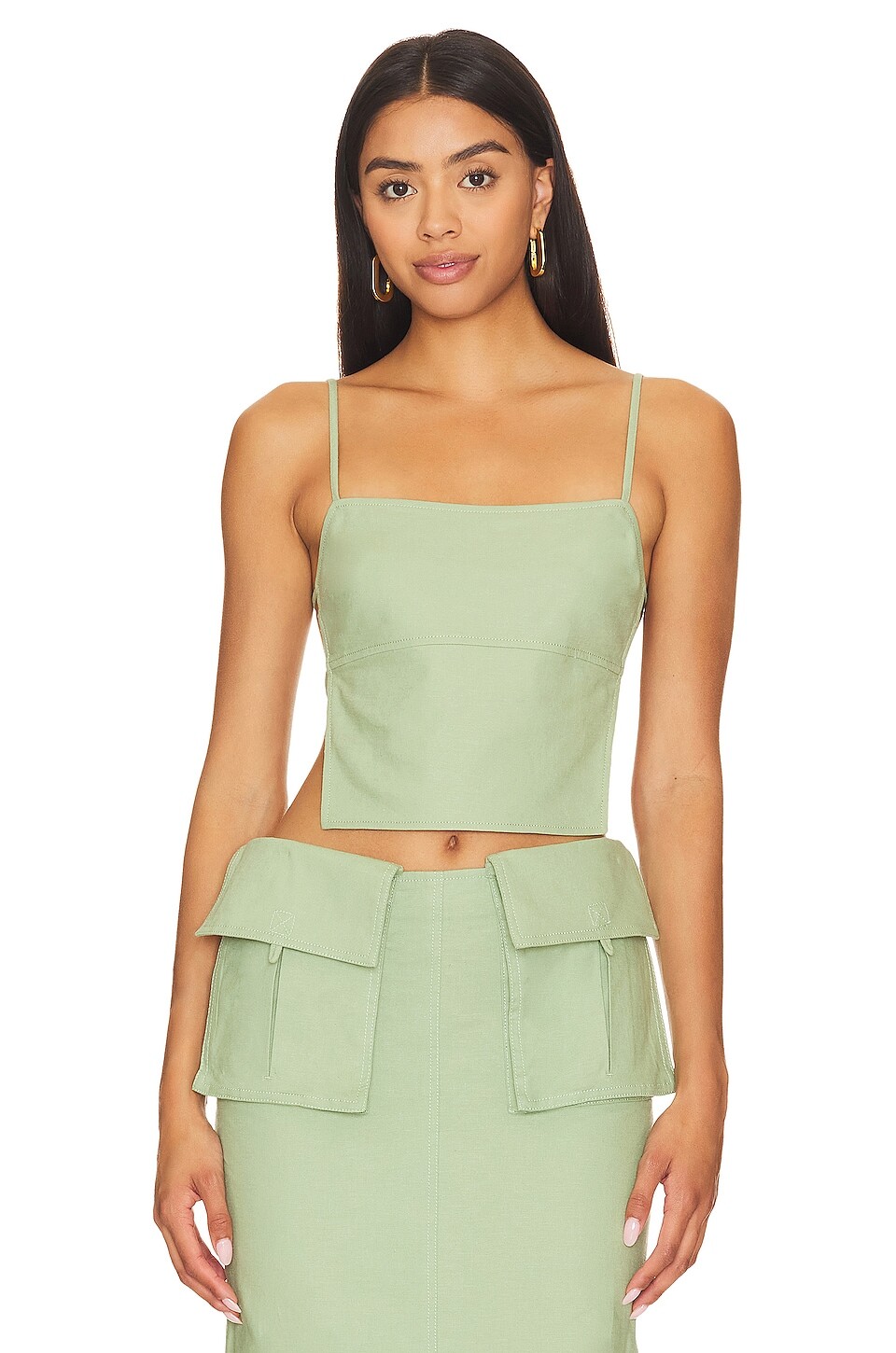 

Топ Camila Coelho Rousseau, цвет Sage Green