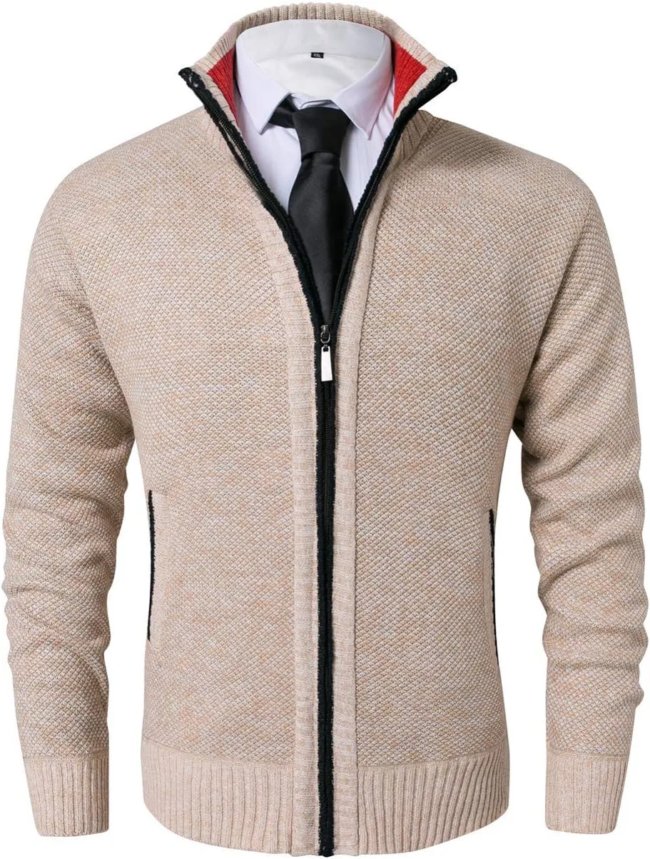 

Vcansion мужской классический кардиган с воротником стойкой slim fit