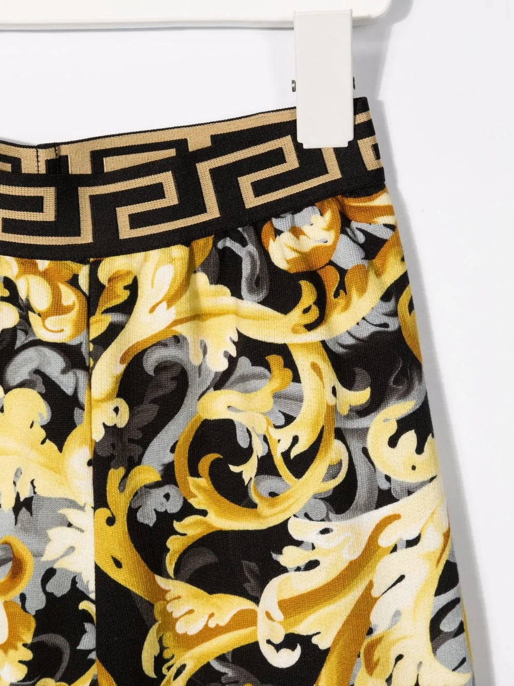 Спортивные брюки с принтом Baroque Versace Kids, черный — фото 3