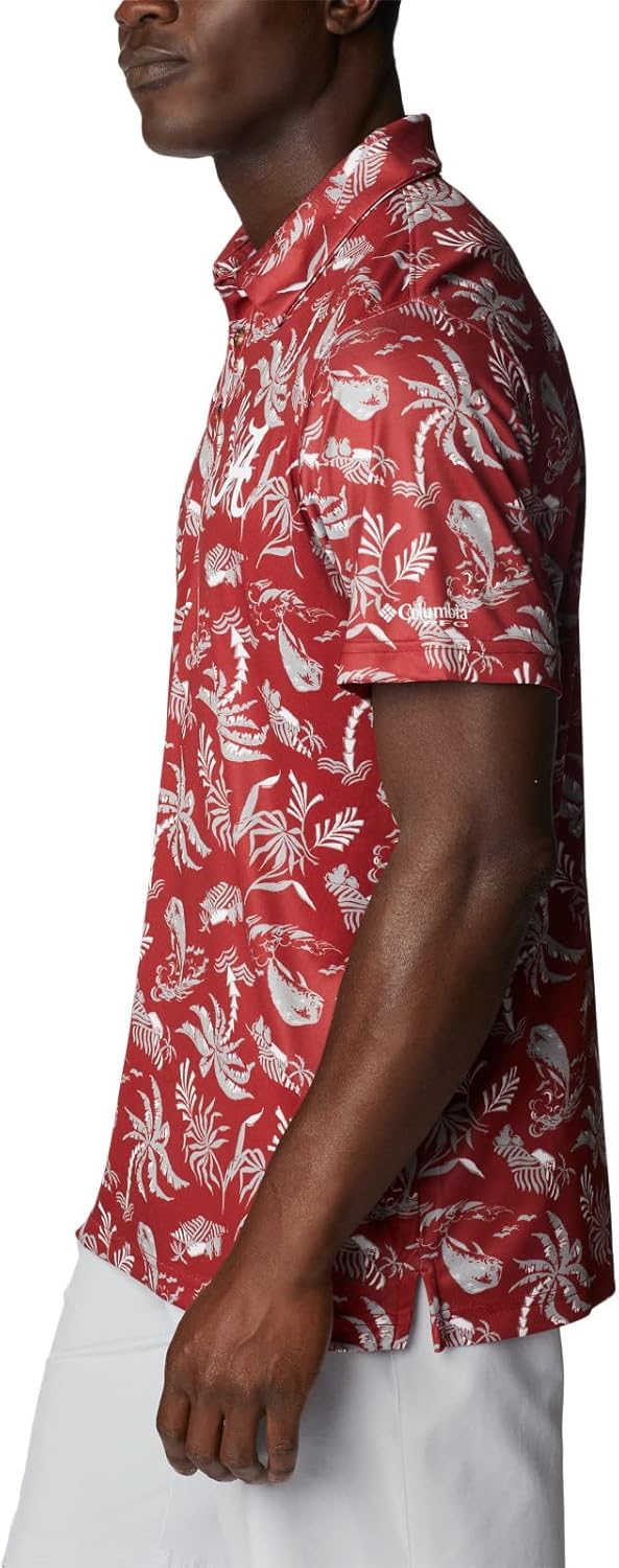 

Мужская поло Columbia Collegiate Super Terminal Tackle, Ala - Red Velvet Dorado Isle Print, Красный, Мужская поло Columbia Collegiate Super Terminal Tackle, Ala - Red Velvet Dorado Isle Print