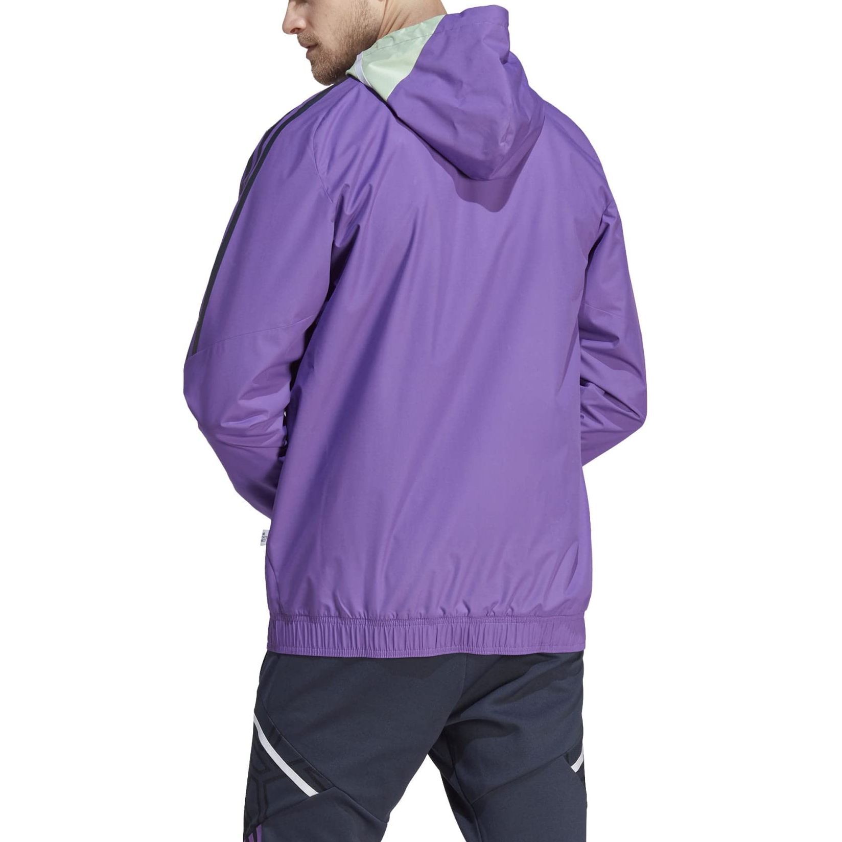 Мужская куртка Adidas Real Aw в энергичном фиолетовом цвете, унисекс — фото 4