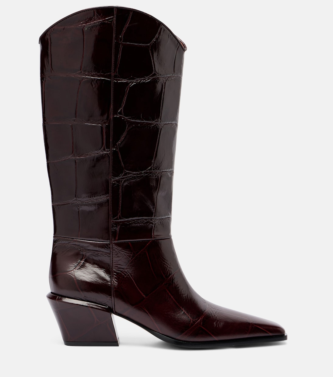 Ботинки ковбойские из кожи с эффектом крокодила Bettina 25 Paris Texas, Rouge Noir — фото 4